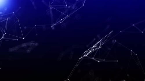 Digital Blue Background With Dots And Lines