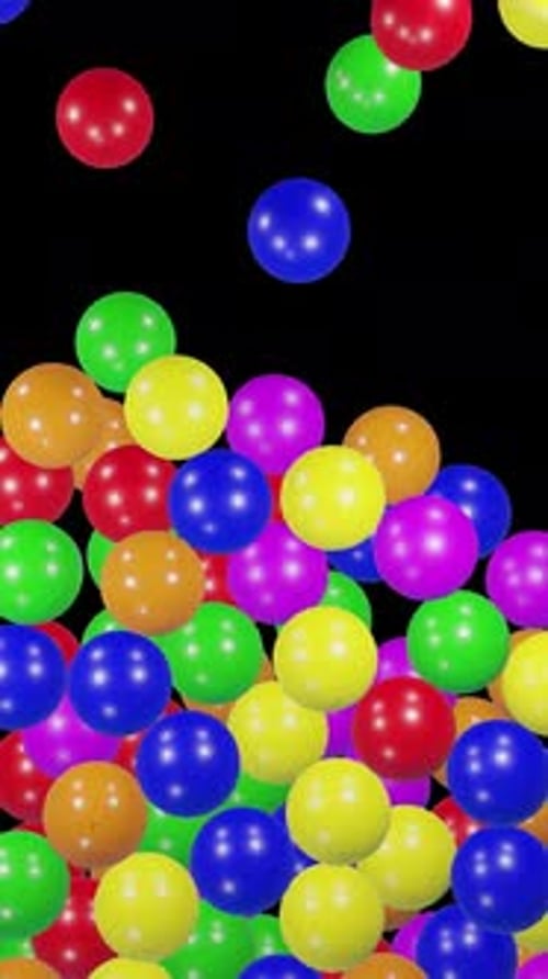 Animated Colorful Spheres Filling Transition