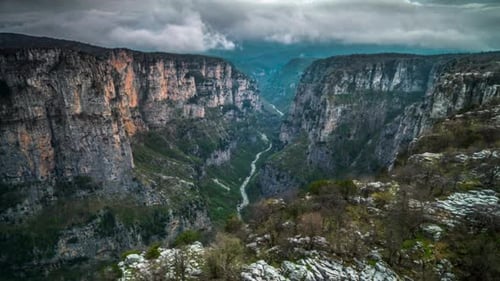 Aerial View Of Beautiful Nature And Hills