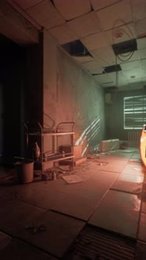 Cluttered Room in Abandoned Hospital