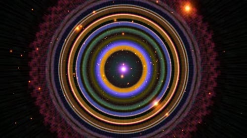 4k Colorful Ring Tunnel Motion Background