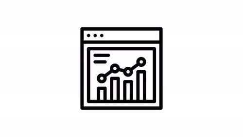 Animated Web Browser Interface with Data Analytics Graphs