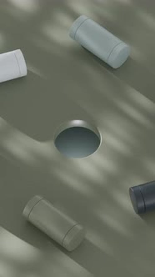 Rolling Cylinders 3D Loop Animation