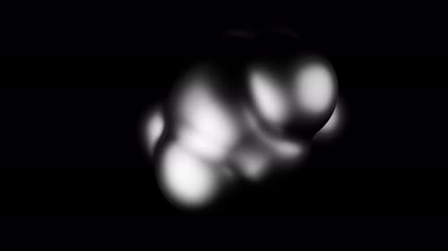 Abstract bubbles stuck together isolated on a black background