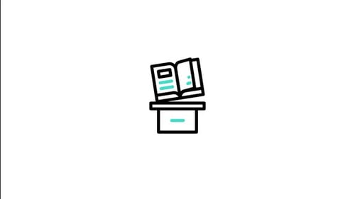 Animated Flat Design Book Opening and Closing for Education