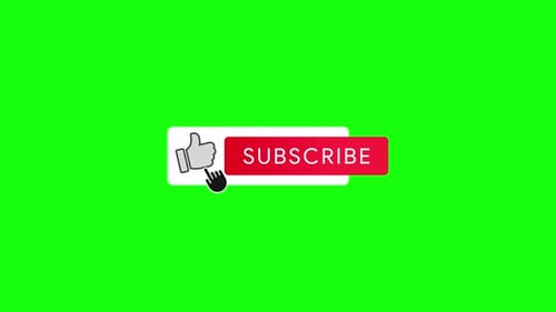 Subscribe Button Animation 4K On Green Screen