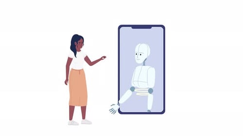 Asistente virtual de IA animado