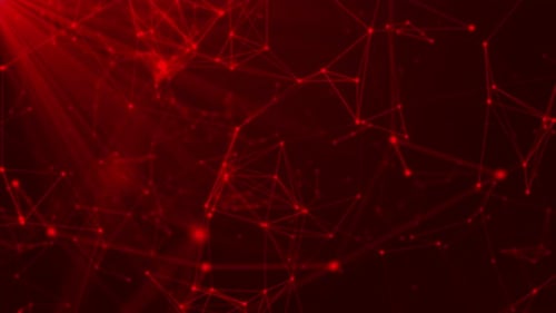 Abstract Red Digital Network Connection Background Loop