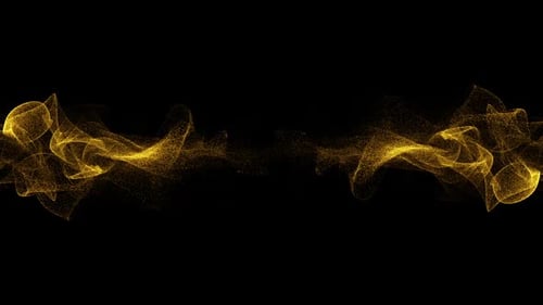 HD 3D animation of an abstract fractal light silk elegant field with particles