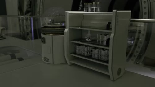 Futuristic Scientific Laboratory Research Environment Animation