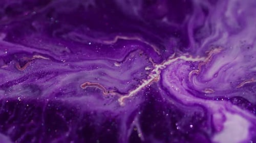 Shimmery Purple Liquid Swirl Abstract