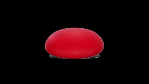 Vibrant Red Beret Hat on Black Background