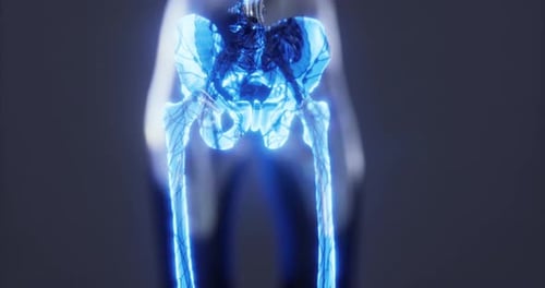 Futuristic 3D Scan of Human Skeletal and Nervous System