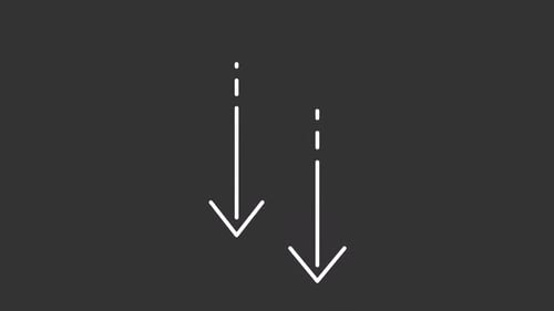 Animated Minimalist Vertical Scroll Down Arrows