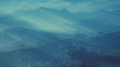 Breathtaking Aerial View of Majestic Mountain Ranges