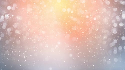 Christmas Snow And Snowflakes Bokeh Background 3