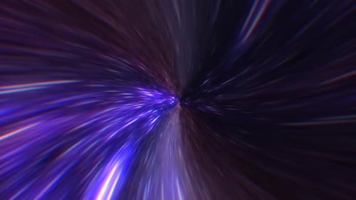 Abstract Time Travel Purple Tunnel