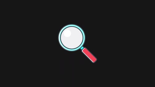 Modern Animated Magnifying Glass Search Icon Reveal