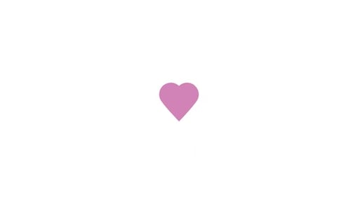 Minimalist Pink Heart Rotation Animation