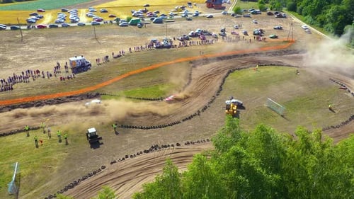 Autocross sporting events. The sports cars racing. Traditional rally .The racing car drives into a s