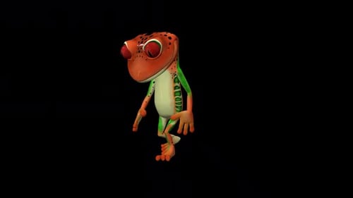 Toon Frog Humanoid Depressed Walk