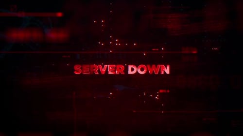 Digital Red Glitch Server Down Title Reveal