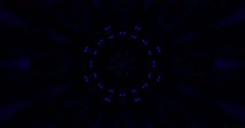 Vibrant Abstract Neon Kaleidoscope Tunnel Background Loop