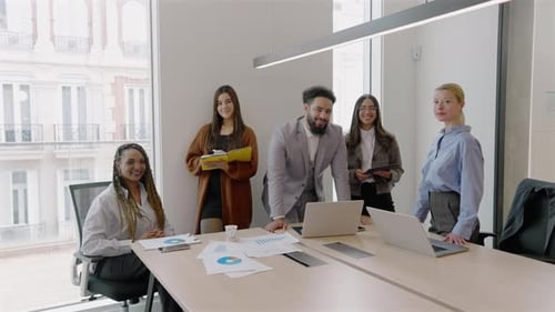 A Variety of Diverse Professionals Collaborating Effectively Within a Modern Office Environment