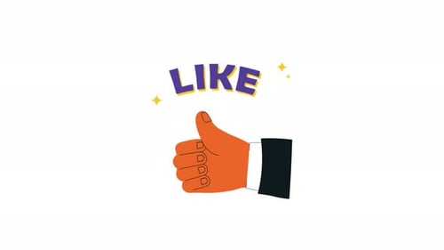 Animated Thumbs-Up Like Icon for Social Media Engagement