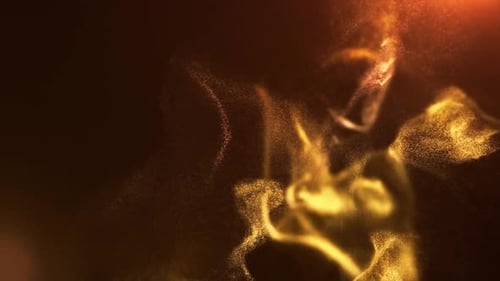 Elegant Golden Particle Flow Abstract Background