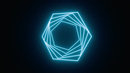 Abstrakte grüne Pentagon-Schleife