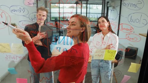 Creative Business Team Brainstorming Ideas in Office