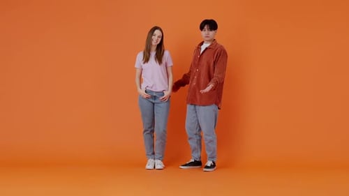Aggressive Asian Male Yells at Positive European Female