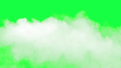 White Smoke Plume On Chromakey