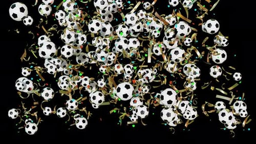 Football Confetti Explosion 01 4K