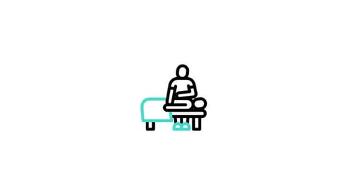 Animated Minimalist Line Art Massage Therapy Icon