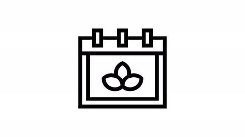 Animation des Kalenderzeilen-Symbols