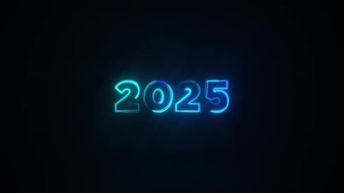 Blue Neon Glow Text Reveal Title Animation