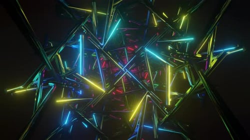 Strobe Multicolor Surreal Futuristic Multicolor Psychedelic Hypnotic VJ Seamless Loop