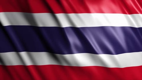 Realistic Waving Flag of Thailand Animation