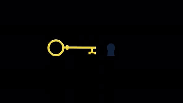 Animated Key and Key Hole Video - Transparent, Backgrounds Motion ...