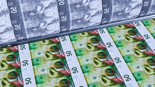 Printing Swiss Franc Banknotes on a High-Speed Money Press
