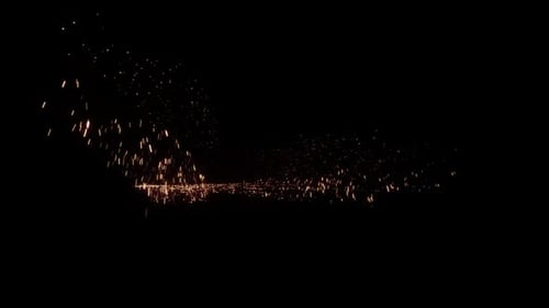 Elegant Golden Particle Trail Reveal Effect