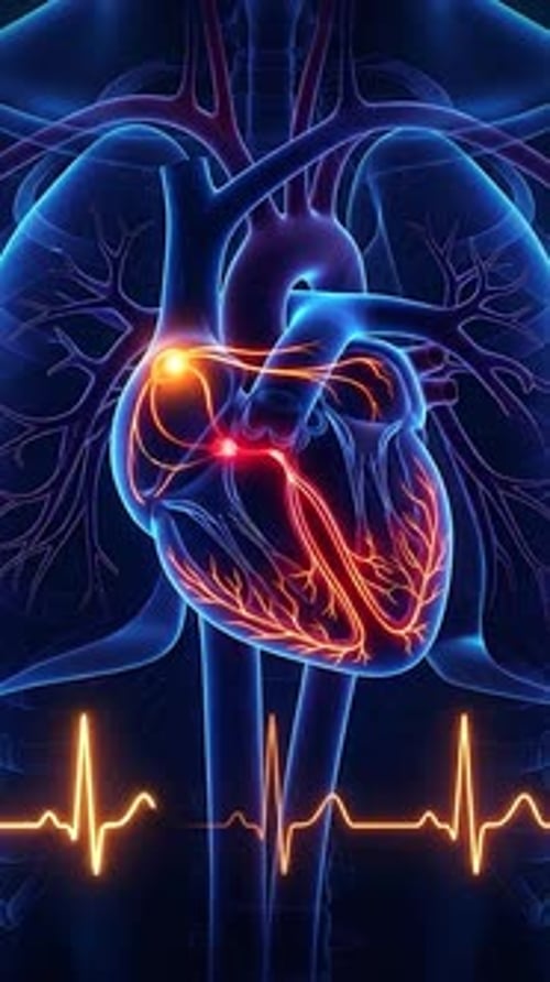 Ecg - Cardiac Electrical Activity Thermal Map 3D Animation | Manestream Den