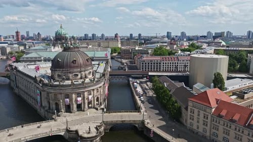 Aerial view of Bode Museum , Berlin , Germany