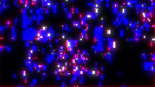 Animation mit leuchtenden Pixeln