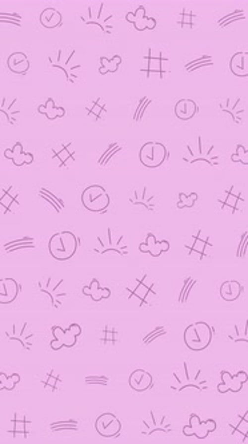 Minimalist Icons Pattern Weather Time Nature Seamless