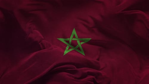 Waving Flag of Morocco Loopable Animation