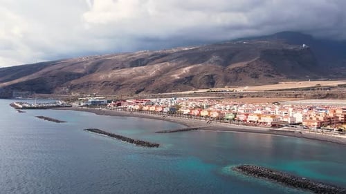 Top View of Tourist Resort with Hotels and Sea Beach