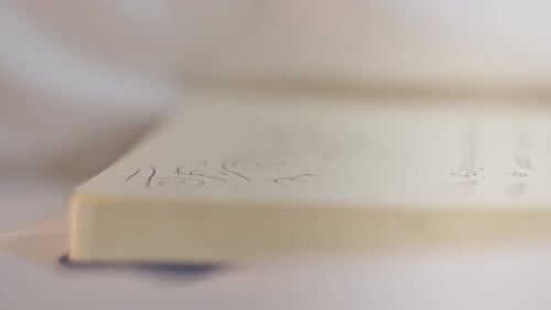 close up of artistic book